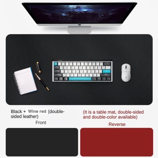 Double-sided Leather mouse pad， waterproof, anti-slip, suitable for mouse and keyboard - Image 24