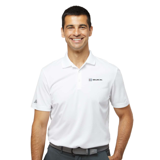 Buick Mens Adidas White Sport Polo