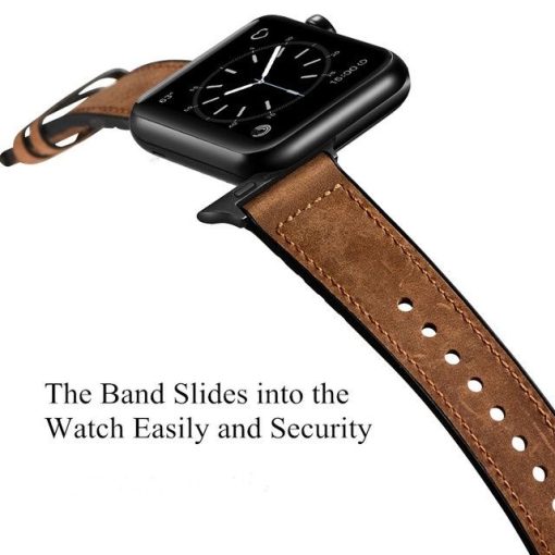 【AG007】APPLE WATCH Leather Strap - Image 4