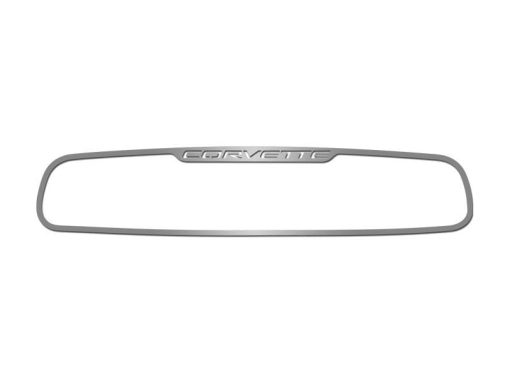 1997-2004 C5/Z06 Corvette - Rear View Mirror Trim 'Corvette' Style [Standard] | Brushed Stainless - Image 2