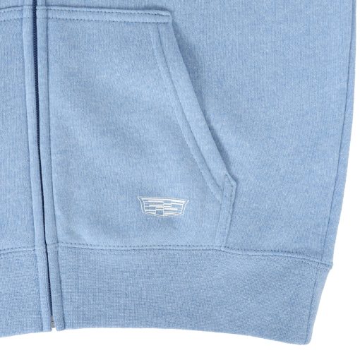 Cadillac Youth Full Zip Hoodie - Pacific Blue - Image 2