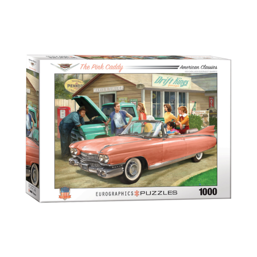 Cadillac Pink Caddy 1000 Piece Puzzle