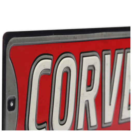 Chevrolet Corvette Drive Embossed Metal Street Sign - Image 3