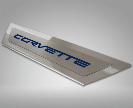 2005-2013 C6 Corvette - Outer Door Sills 'CORVETTE' Inlay 2Pc - Polished Stainless & Carbon Fiber - Image 7