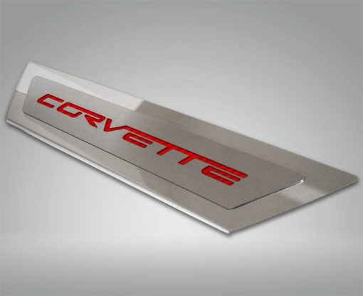 2005-2013 C6 Corvette - Outer Door Sills 'CORVETTE' Inlay 2Pc - Polished Stainless & Carbon Fiber - Image 12