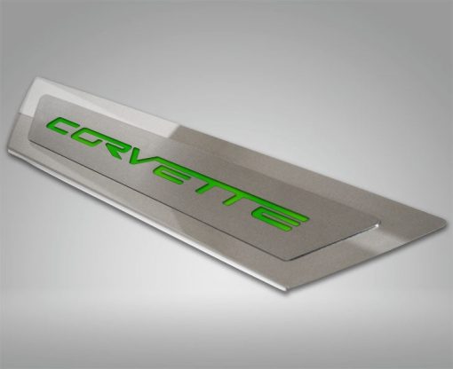 2005-2013 C6 Corvette - Outer Door Sills 'CORVETTE' Inlay 2Pc - Polished Stainless & Carbon Fiber - Image 16