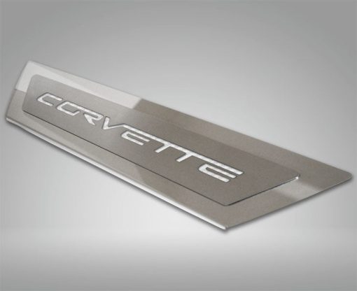 2005-2013 C6 Corvette - Outer Door Sills 'CORVETTE' Inlay 2Pc - Polished Stainless & Carbon Fiber - Image 13