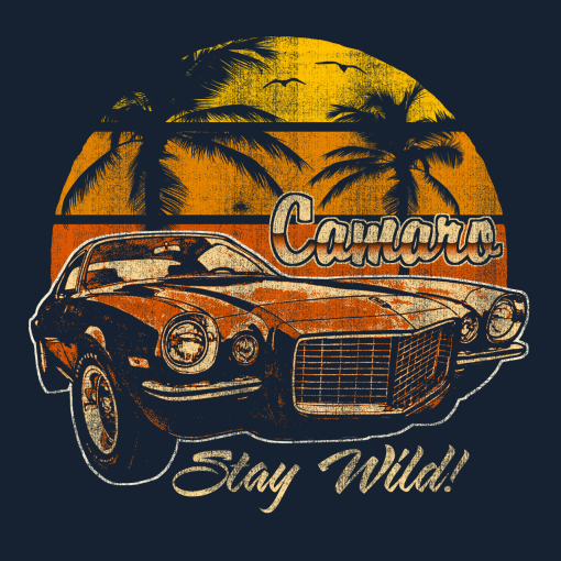 Camaro Sunset Palms T-Shirt - Image 2