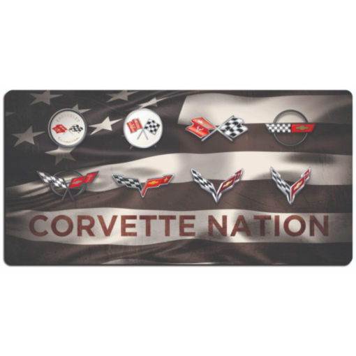 Corvette Nation Art Thick Aluminum Sign