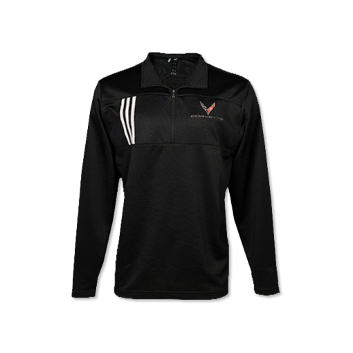 Corvette C8 Adidas 3-Stripe 1/4 Zip