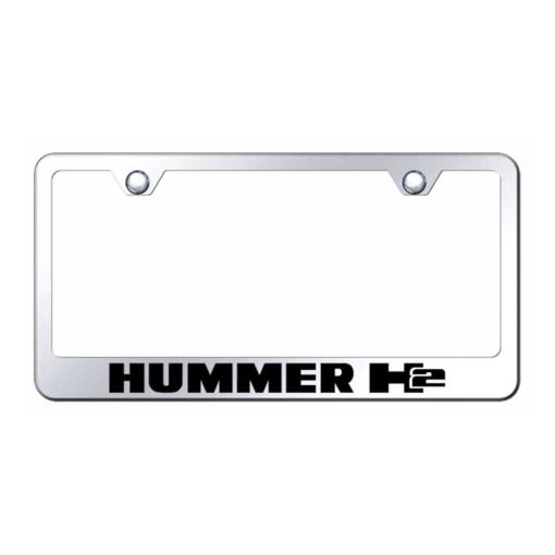 Hummer H2 Stainless Steel Frame - Laser Etched Mirrored