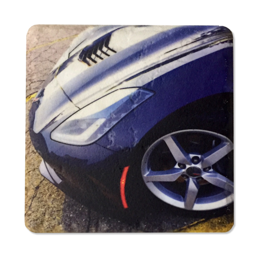 C7 Corvette Blue Picture Stone Coaster