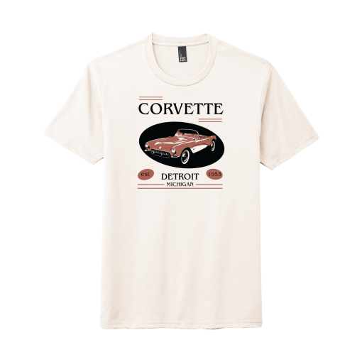 Corvette Detroit Retro Oval Graphic T-Shirt