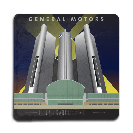 GM Ren Cen Coaster