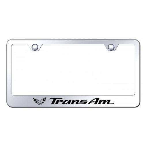 Trans Am Stainless Steel Frame - Laser Etched Mirrored