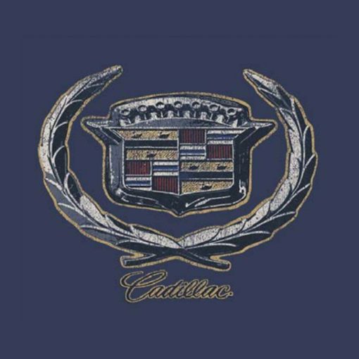 Cadillac Vintage Metal Emblem T-Shirt - Image 2