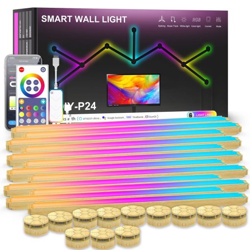 Smart Wall Light  RGB LED Wall Lights Touch  for Wall Gaming LED Lights for Gaming Setup,  for Living Room/Bedroom/TV - Image 17