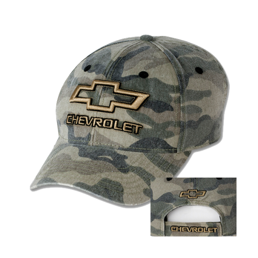 Chevrolet Bowtie Camo Washed Cap