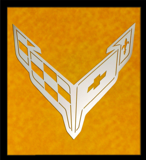 C8 Corvette Laser Cut Logo Sign - Image 4