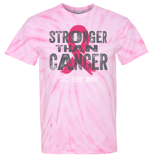 Stronger Than Cancer Cyclone Pinwheel Tie-Dyed Pink T-Shirt