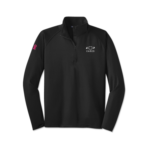 Chevy Cares Men's Breast Cancer Awareness 1/4 Zip Pullover