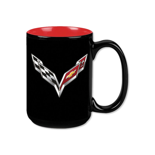 Corvette C7 Crossed Flags 15oz Mug