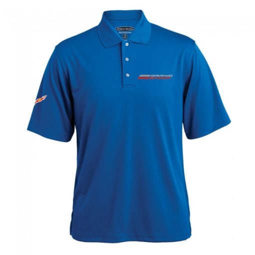 Grand Sport Textured Polo-Cobalt