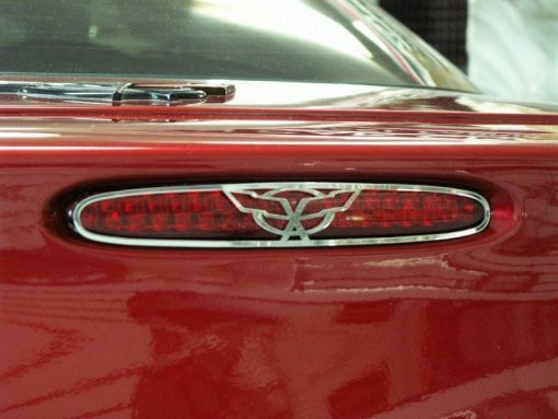 1997-2004 C5 Corvette - 5th Brake Light Grille w/Crossed Flags 1Pc - Polished Finish - Image 4