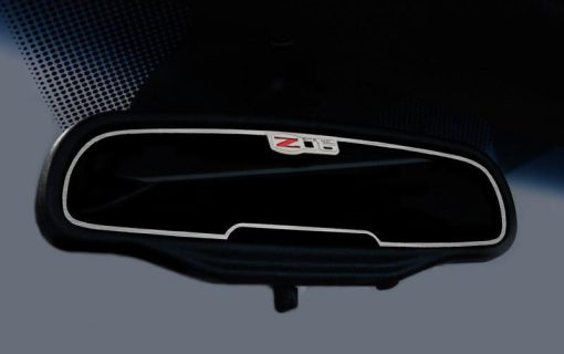 2006-2013 Corvette Z06 - Rear View Mirror Trim Z06 505HP Style [Standard] - Brushed Stainless - Image 2