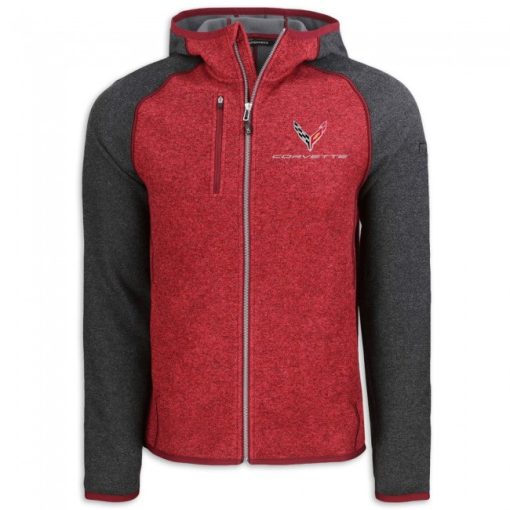 Corvette C8 Cutter & Buck Hooded Fleece