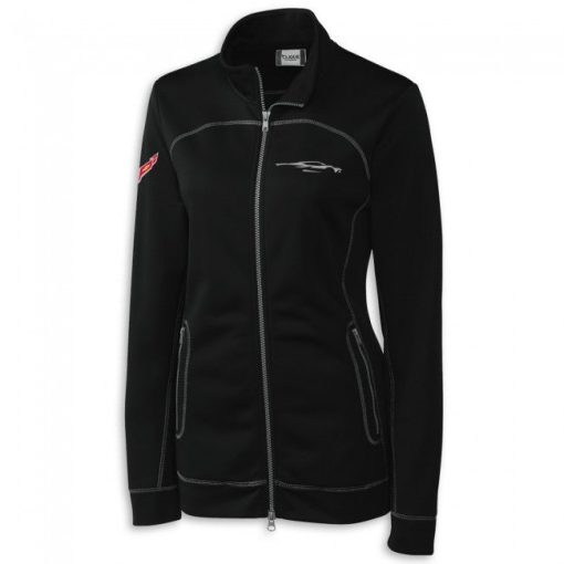 Corvette C8 Women's Heather Full-Zip Fleece Jacket