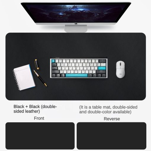 Double-sided Leather mouse pad， waterproof, anti-slip, suitable for mouse and keyboard - Image 14