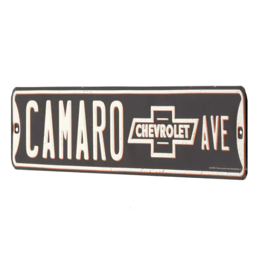 Chevrolet Camaro Avenue Embossed Metal Street Sign - Image 2