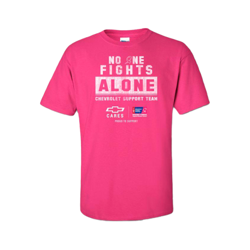 Chevrolet Breast Cancer Awareness No One Fights Alone Pink Tee