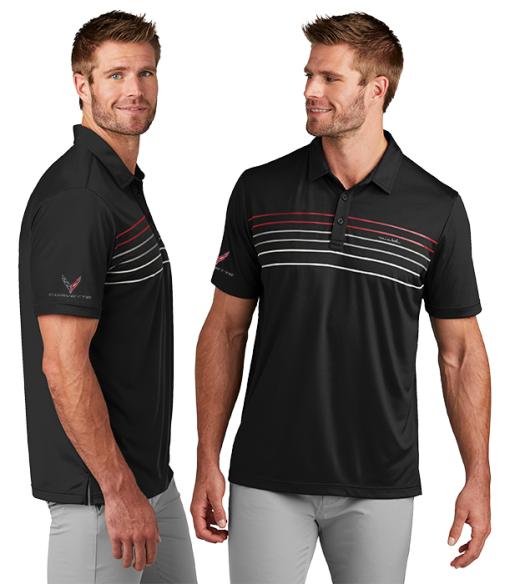 Corvette Travis Mathew Coto Performance Chest Stripe Polo