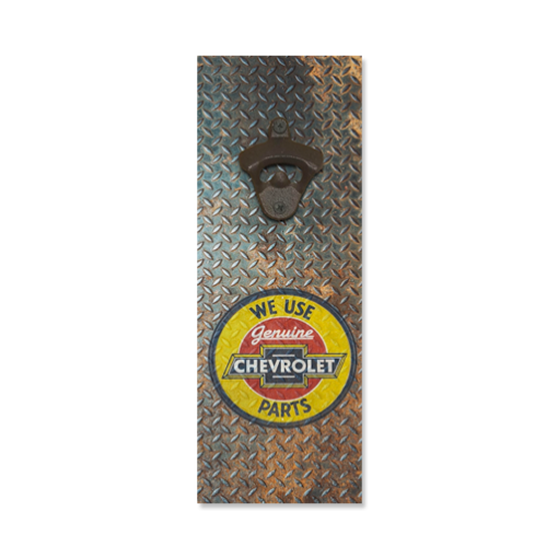 Metal Chevrolet Parts Wooden Bottle Opener