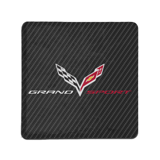 Corvette Grand Sport Carbon Fiber Tile Coaster