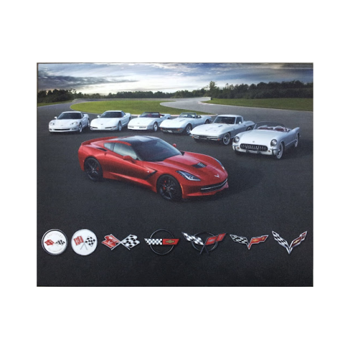 Corvette C7 Generations Wrapped Canvas